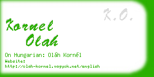 kornel olah business card